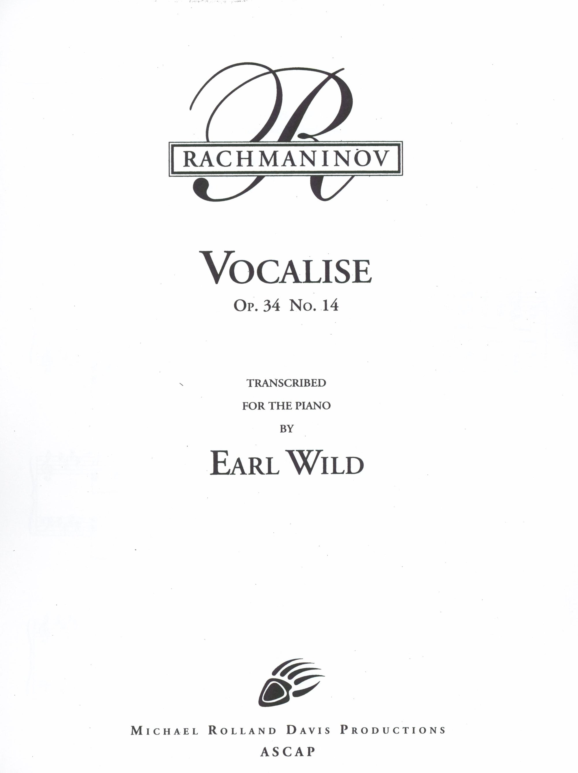 Rachmaninoff-Wild: Vocalise, Op. 34, No. 14