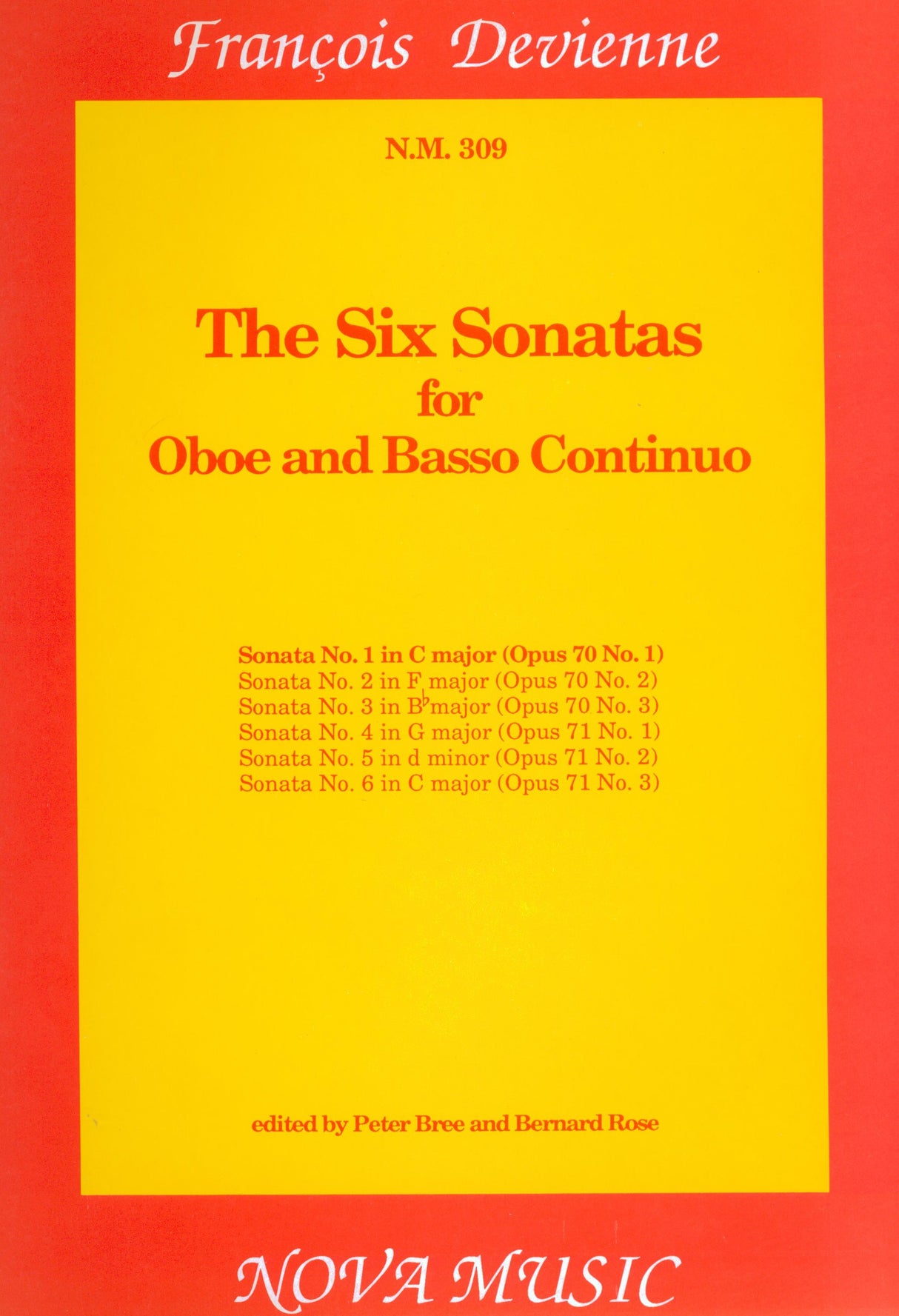 Devienne: Oboe Sonata No. 1 in C Major, Op. 70, No. 1