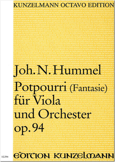Hummel: Fantasie for Viola and Orchestra, Op. 94