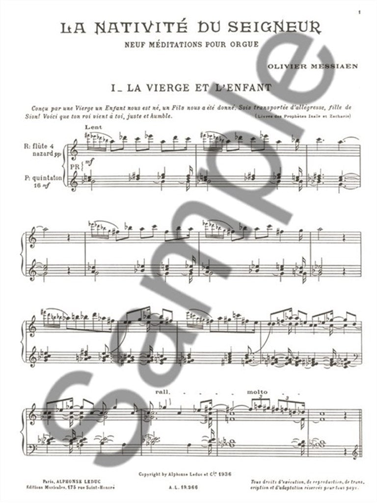 Messiaen: La Nativité du Seigneur - Volume 1