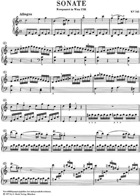 Mozart: Piano Sonata in C Major, K. 545