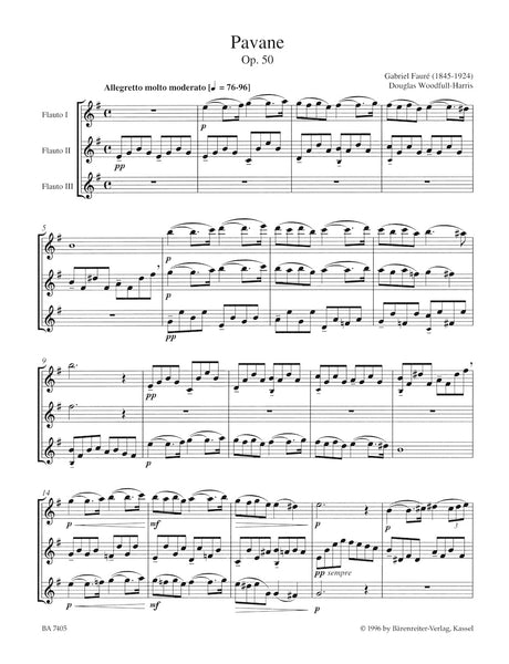 Fauré: Pavane for Three Flutes