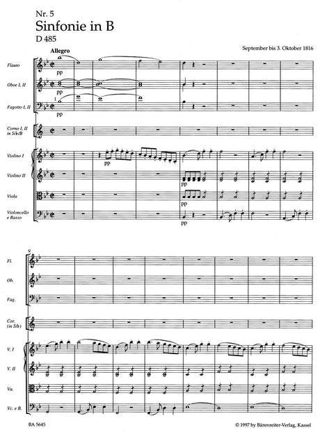 Schubert: Symphony No. 5 in B-flat Major, D 485