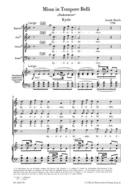 Haydn: Missa in Tempore Belli, Hob. XXII:9