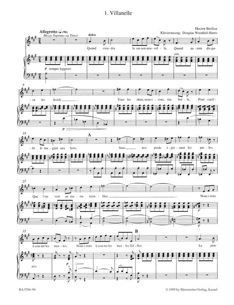 Berlioz: Les nuits d'été, H 81B, Op. 7