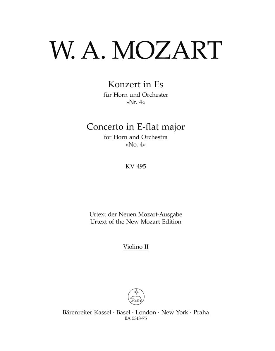 Mozart: Horn Concerto No. 4 in E-flat Major, K. 495
