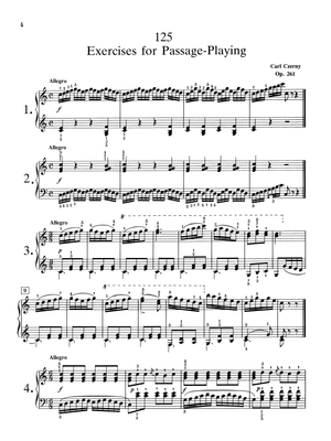 Czerny: 125 Exercises for Passage Playing, Op. 261