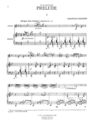 Gershwin: Preludes (arr. Heifetz)