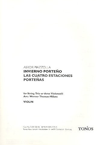 Piazzolla: Invierno Porteño (arr. for string trio)