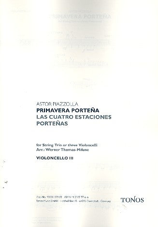Piazzolla: Primavera Porteña (arr. for string trio)