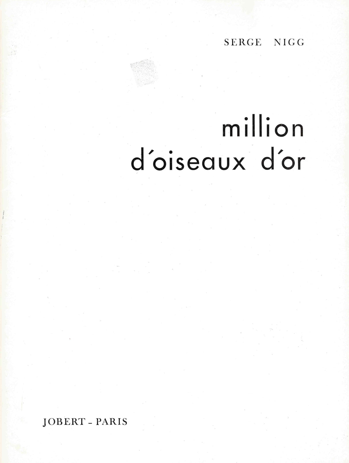 Nigg: Million d'oiseaux d'or