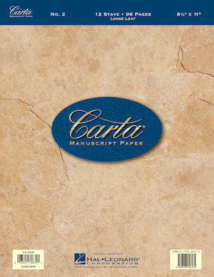Carta Manuscript Paper Basic - 8.5" x 11" - Loose Leaf