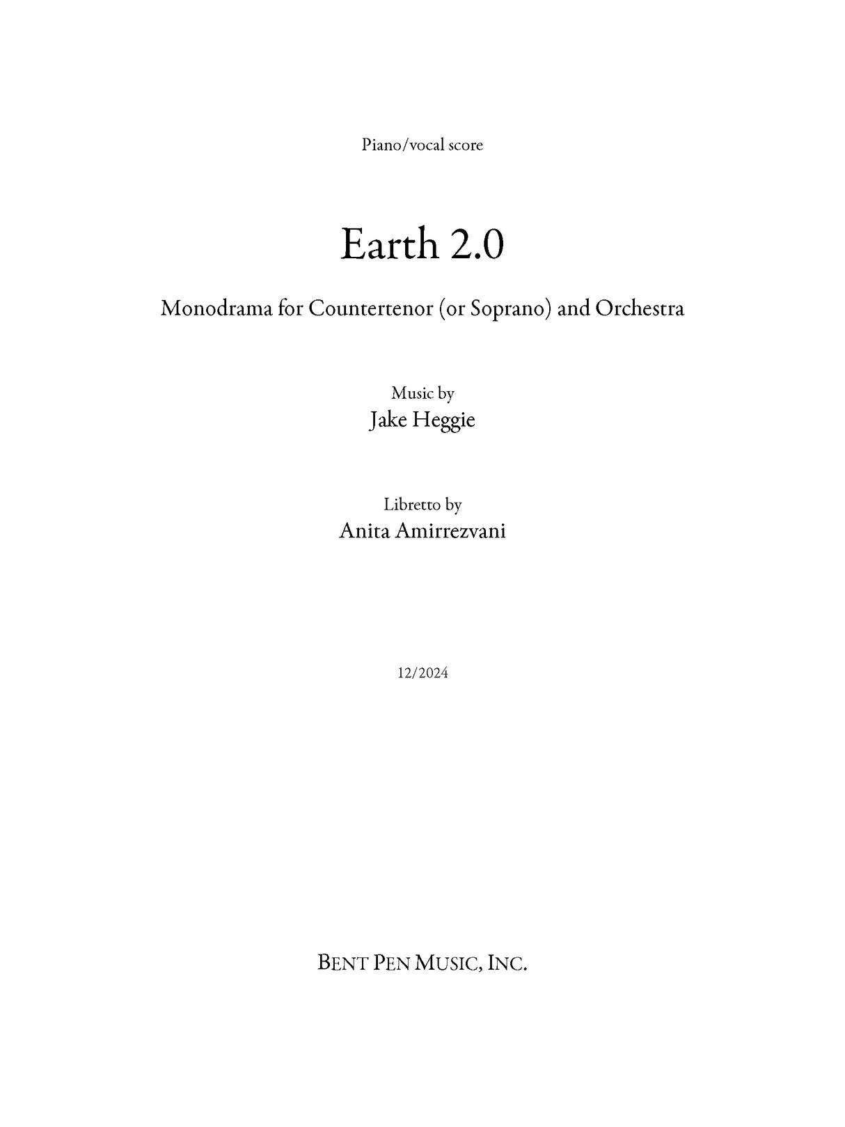 Heggie: Earth 2.0