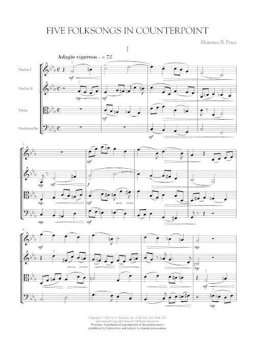 Price: Five Folksongs in Counterpoint