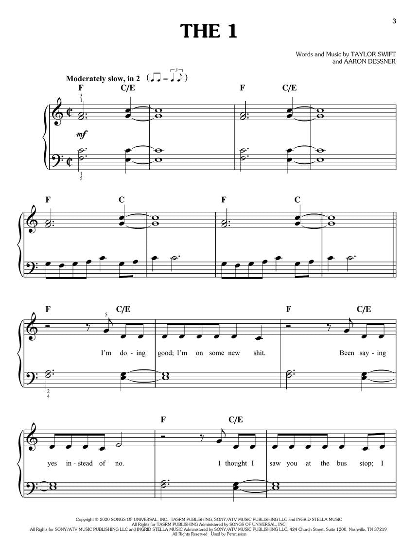 Taylor Swift - Folklore (arr. for piano)