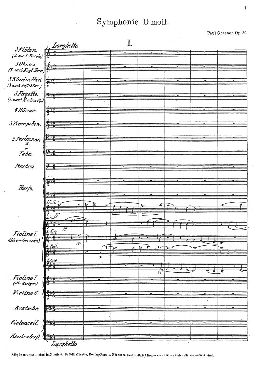 Graener: Symphony in D Minor, Op. 39