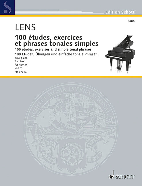 Lens: 100 etudes, exercises and simple tonal phrases - Volume 2 (51-100)
