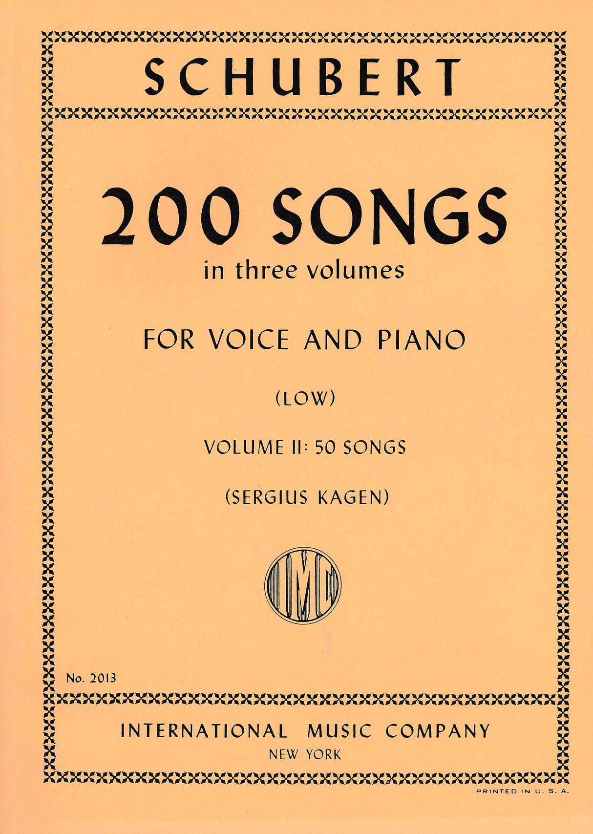 Schubert: 200 Songs. - Volume II. 50 Songs