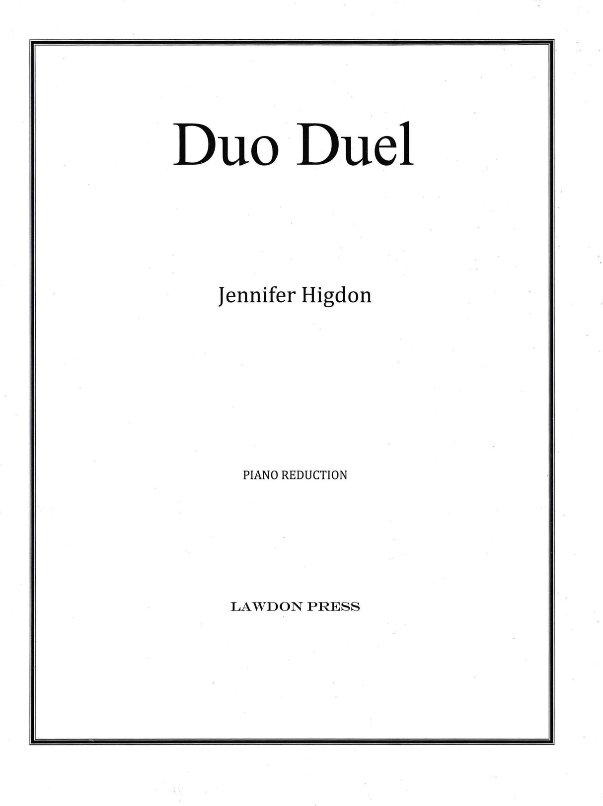 Higdon: Duo Duel