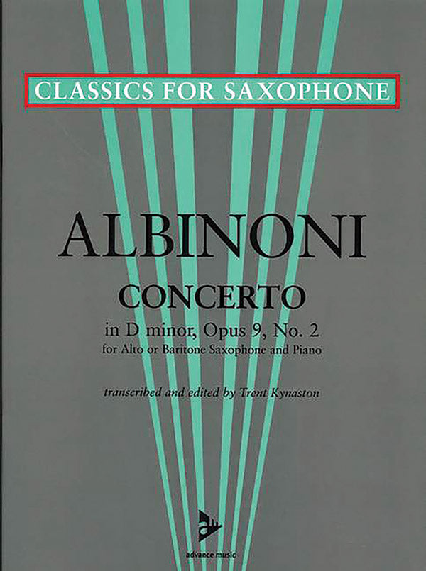 Albinoni: Concerto in D Minor, Op. 9, No. 2 (arr. for Saxophone)