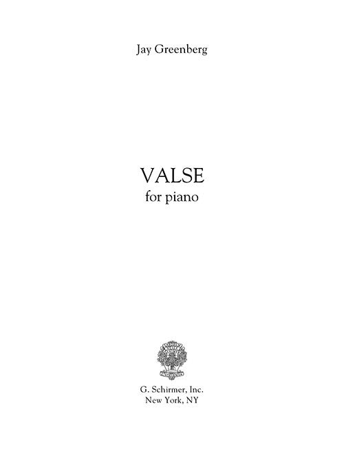 Greenberg: Valse