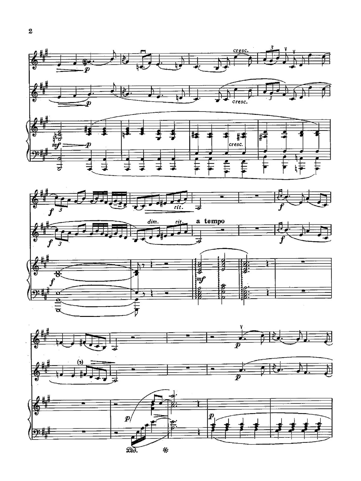 Beveren: Elegie (Méditation) for Bass Voice or Violin & Piano