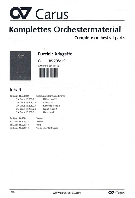 Puccini: Adagetto