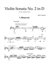 Landau: Violin Sonata No. 2