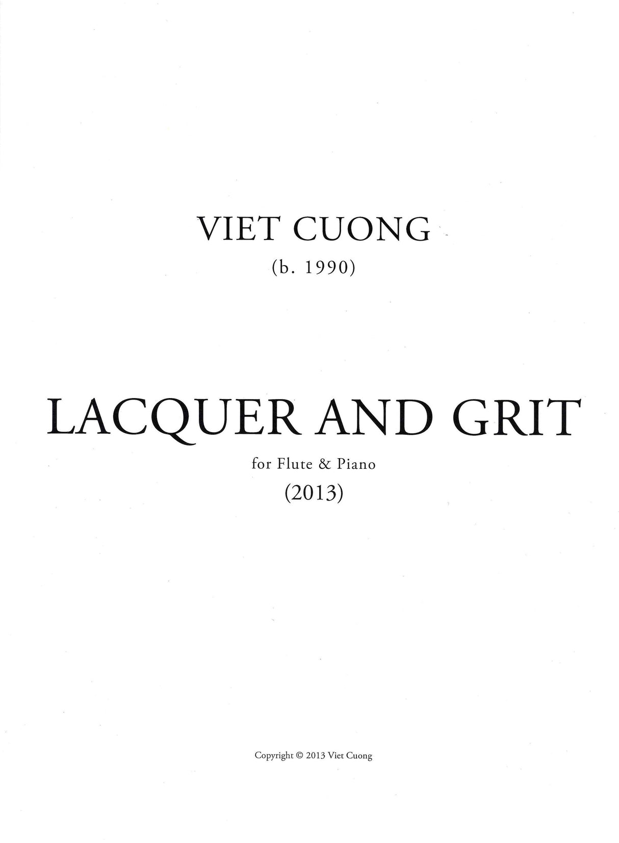 Cuong: Lacquer and Grit