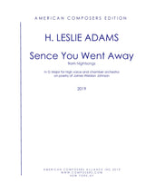 H.L. Adams: Sence You Went Away from Nightsongs