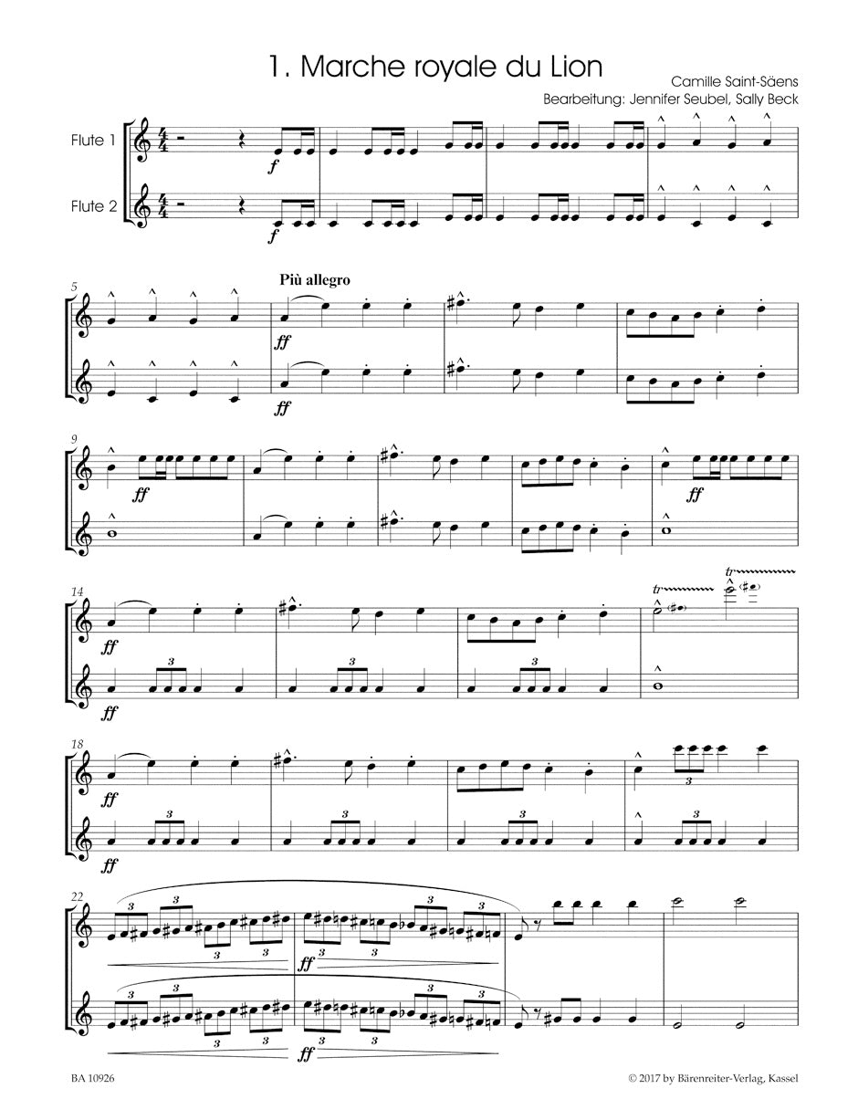 Saint-Saëns: The Carnival of the Animals (arr. for 2 flutes