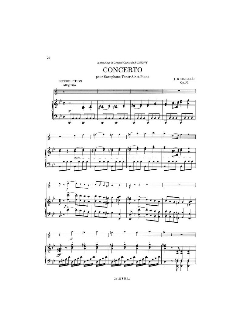 Singelée: Solo de concerts, Opp. 84, 92 & Fantaisie brillante, Op. 75 & Sax Concerto, Op. 57