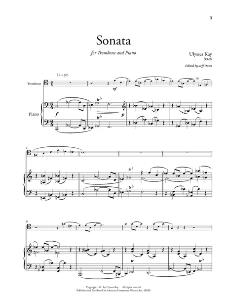 Kay: Bassoon Sonata (arr. for Trombone & Piano)