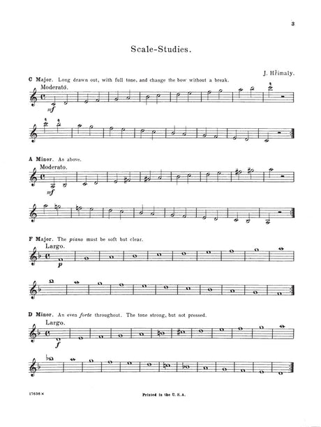 Hřímalý: Scale Studies for Violin