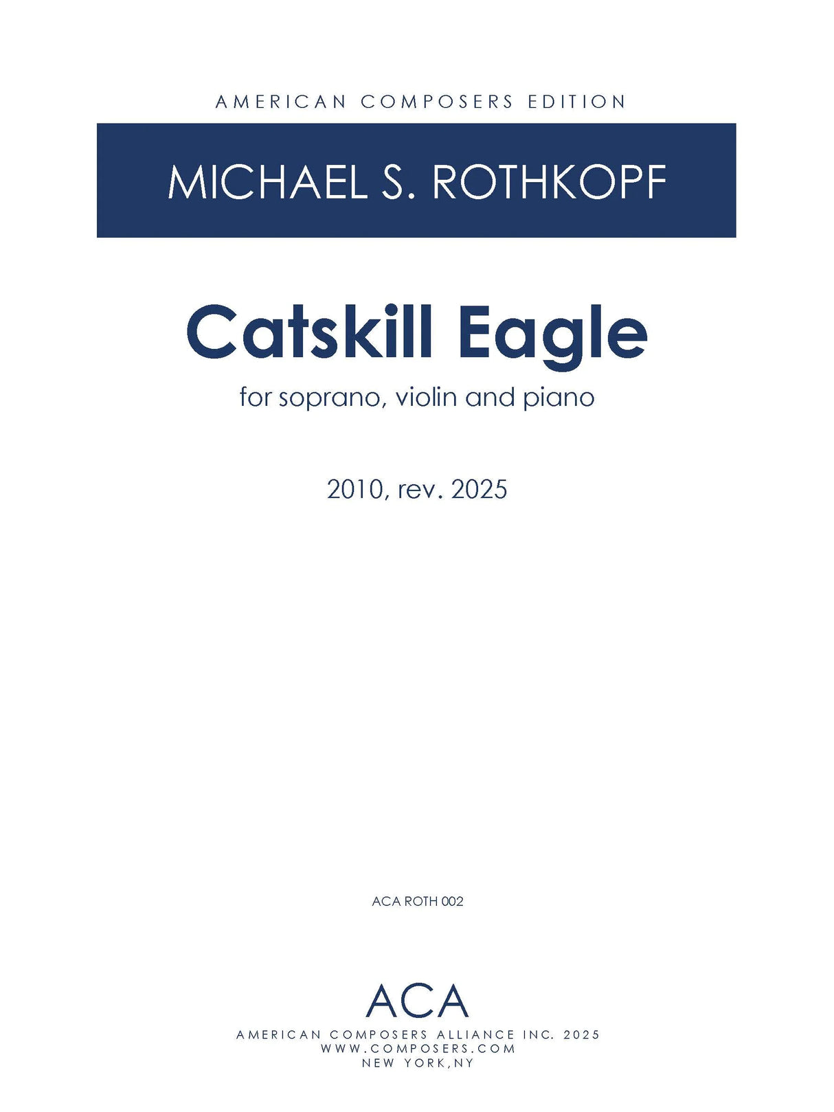 Rothkopf: Catskill Eagle