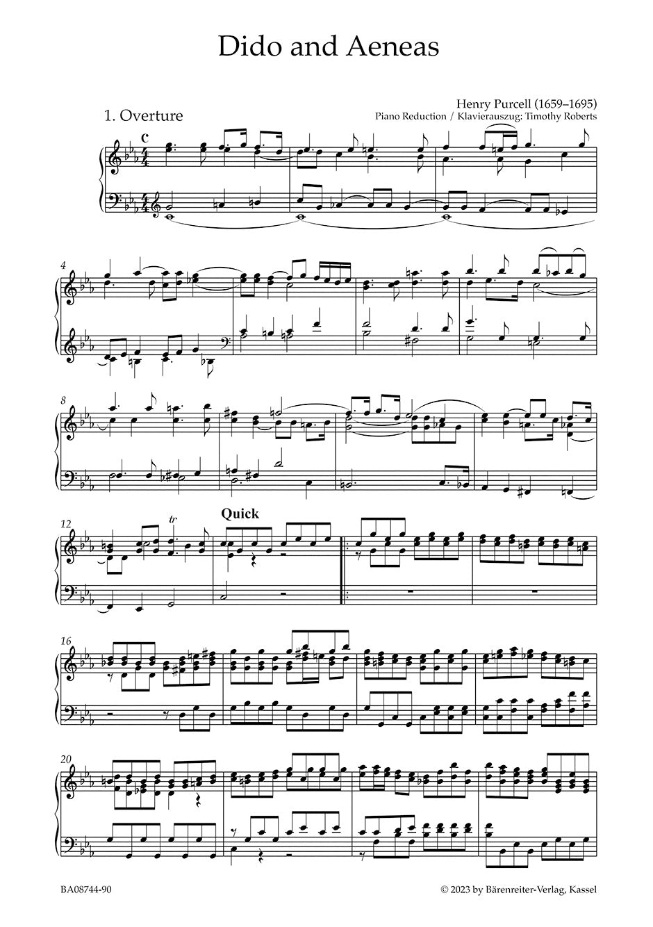 Purcell: Dido and Aeneas, Z. 626 – Ficks Music
