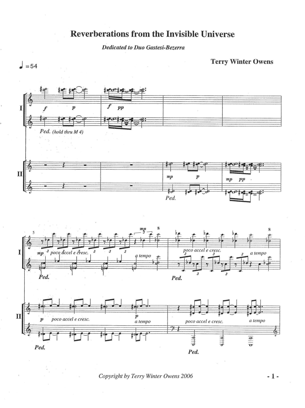 T.W. Owens: Reverberations from the Invisible Universe