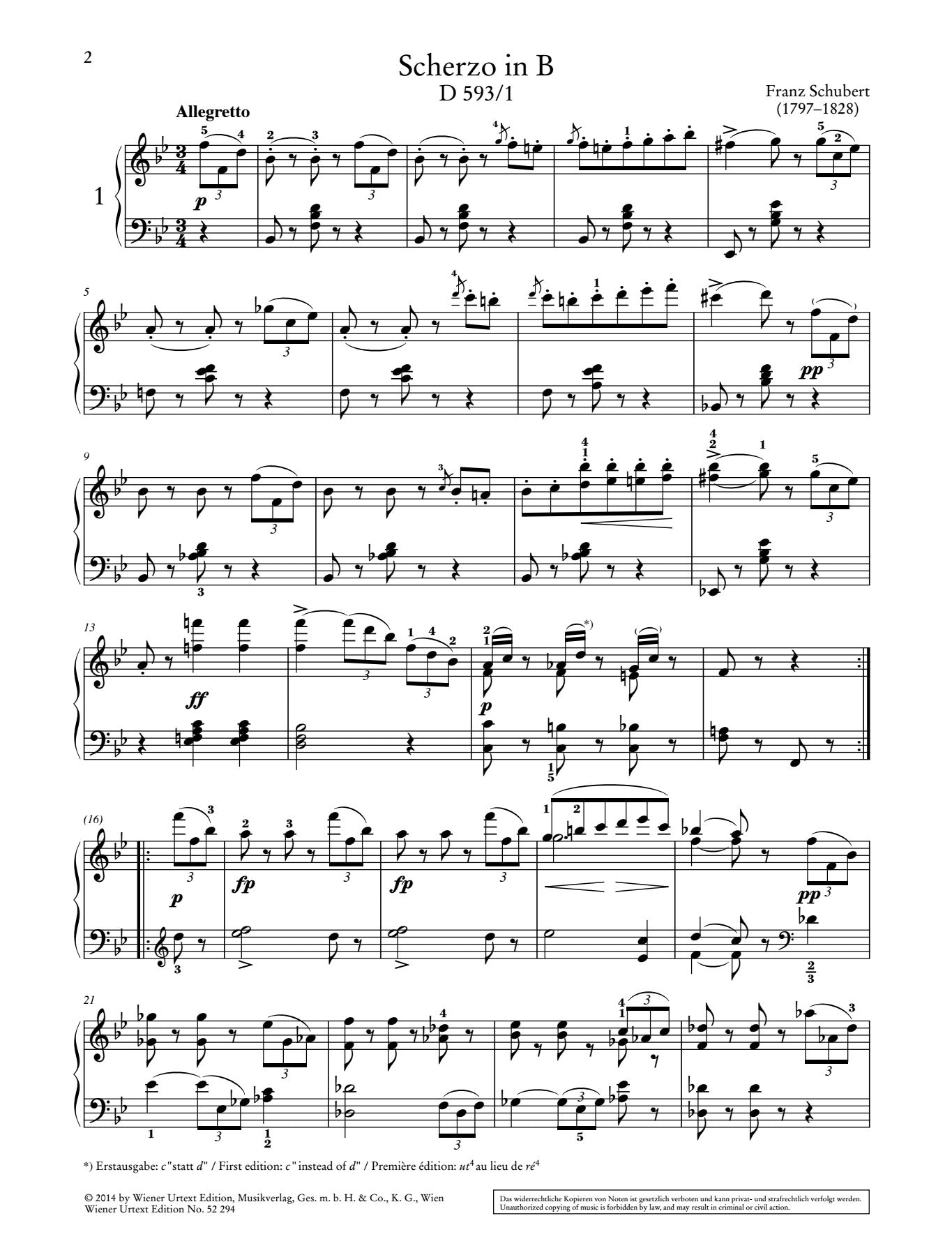 Schubert: 3 Scherzi, D. 593 & D. 570 – Ficks Music