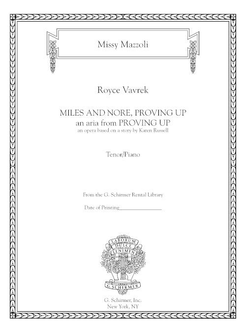 Mazzoli: Miles and Nore, Proving Up