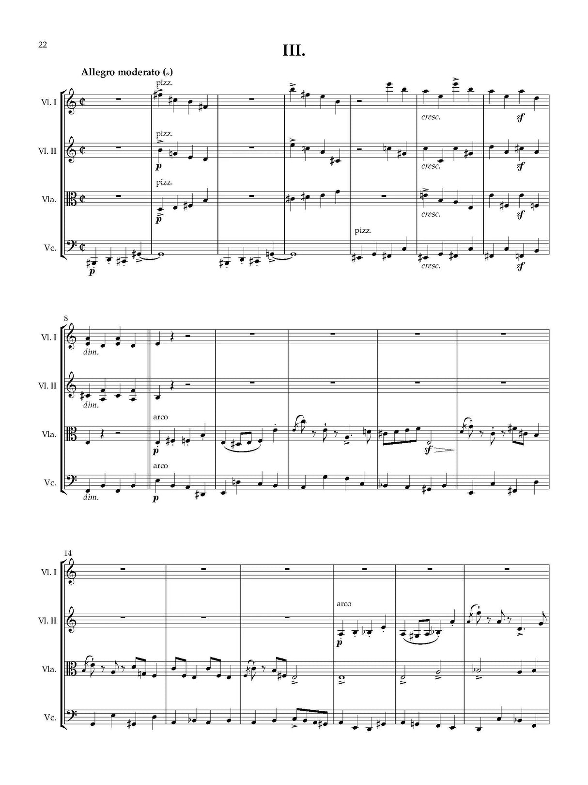 Weigl: String Quartet No. 8 in D Major