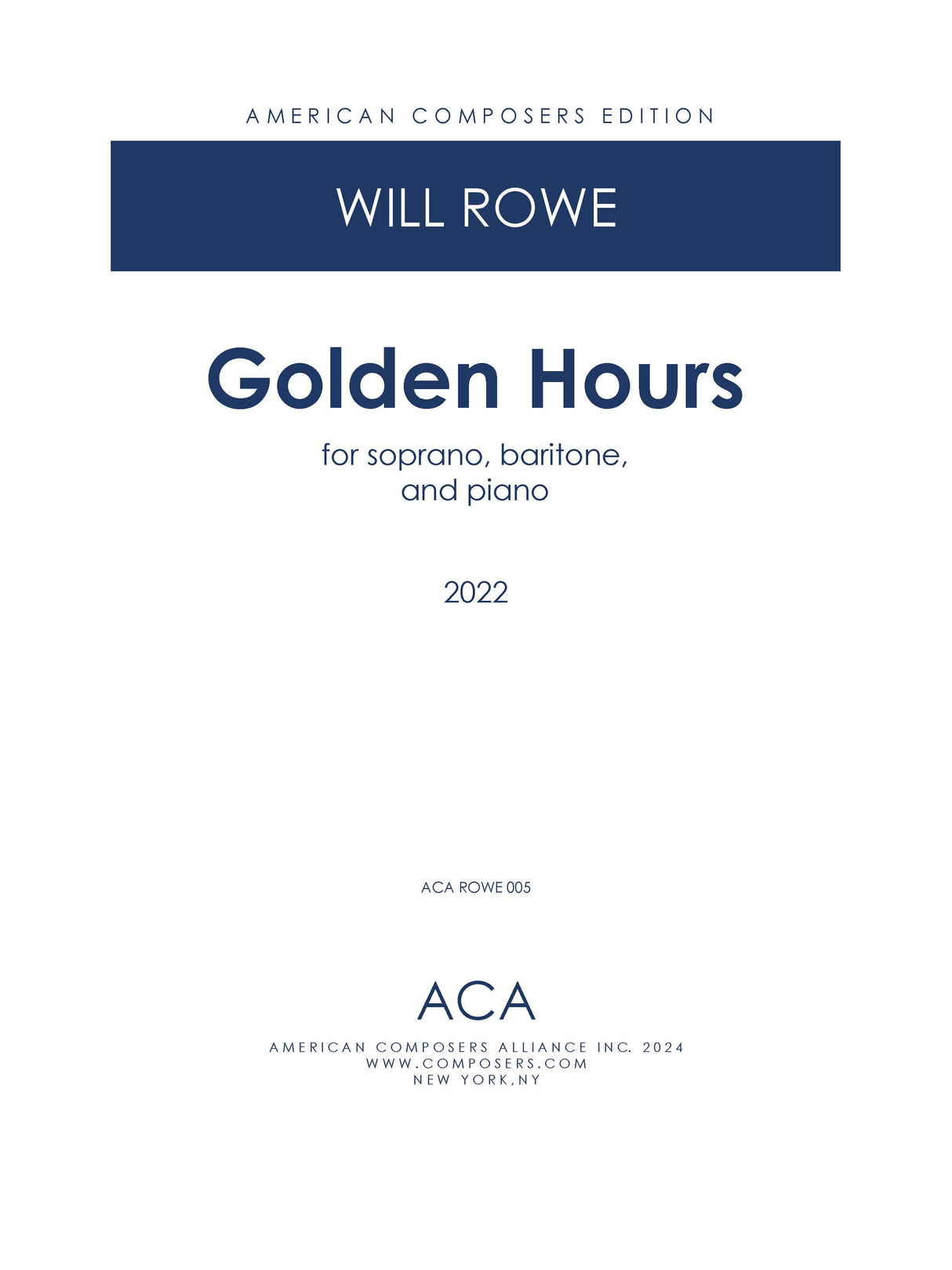 Rowe: Golden Hours