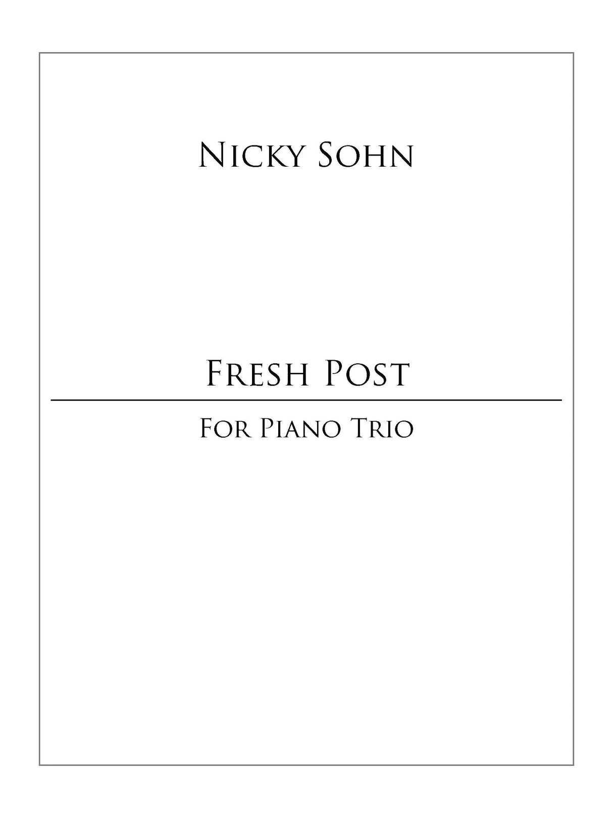 Sohn: Fresh Post