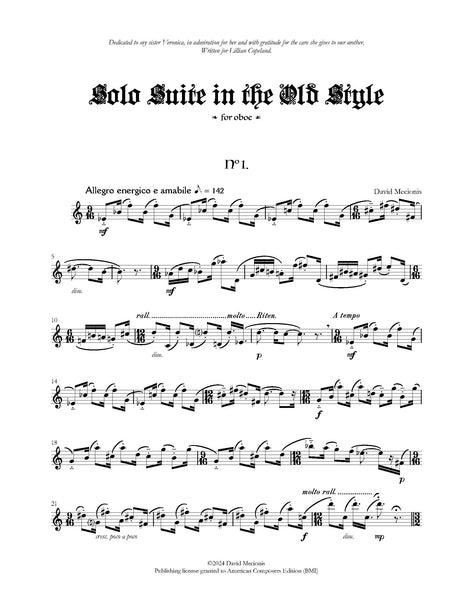 Mecionis: Solo Suite in the Old Style