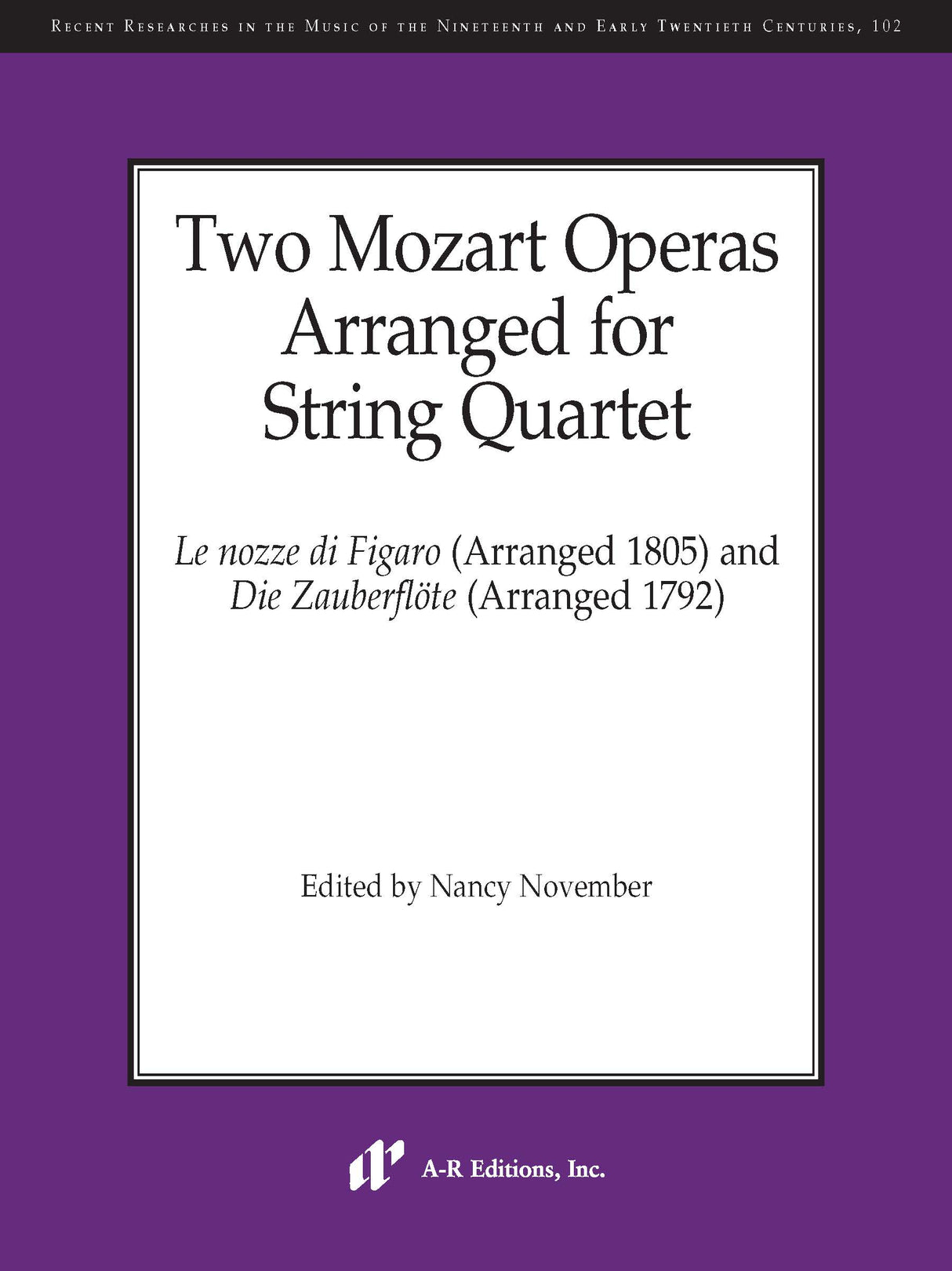 Mozart: 2 Operas Arranged for String Quartet