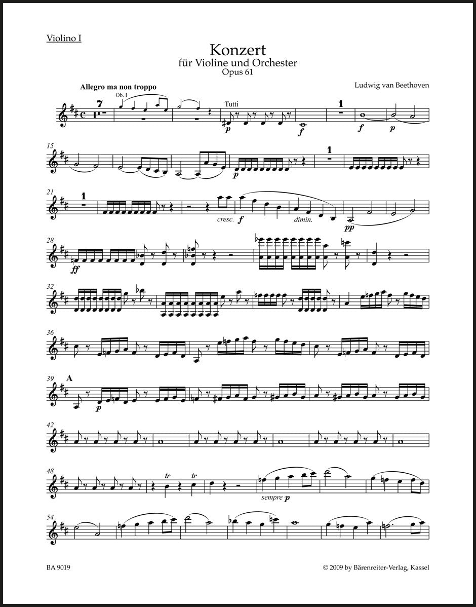 Beethoven: Violin Concerto in D Major, Op. 61 – Ficks Music