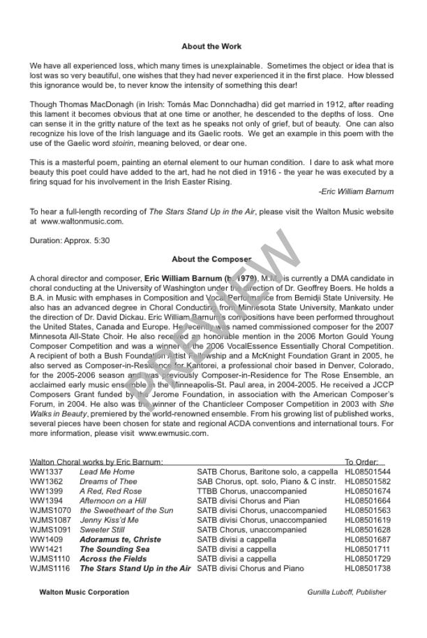 Barnum: The Stars Stand Up in the Air