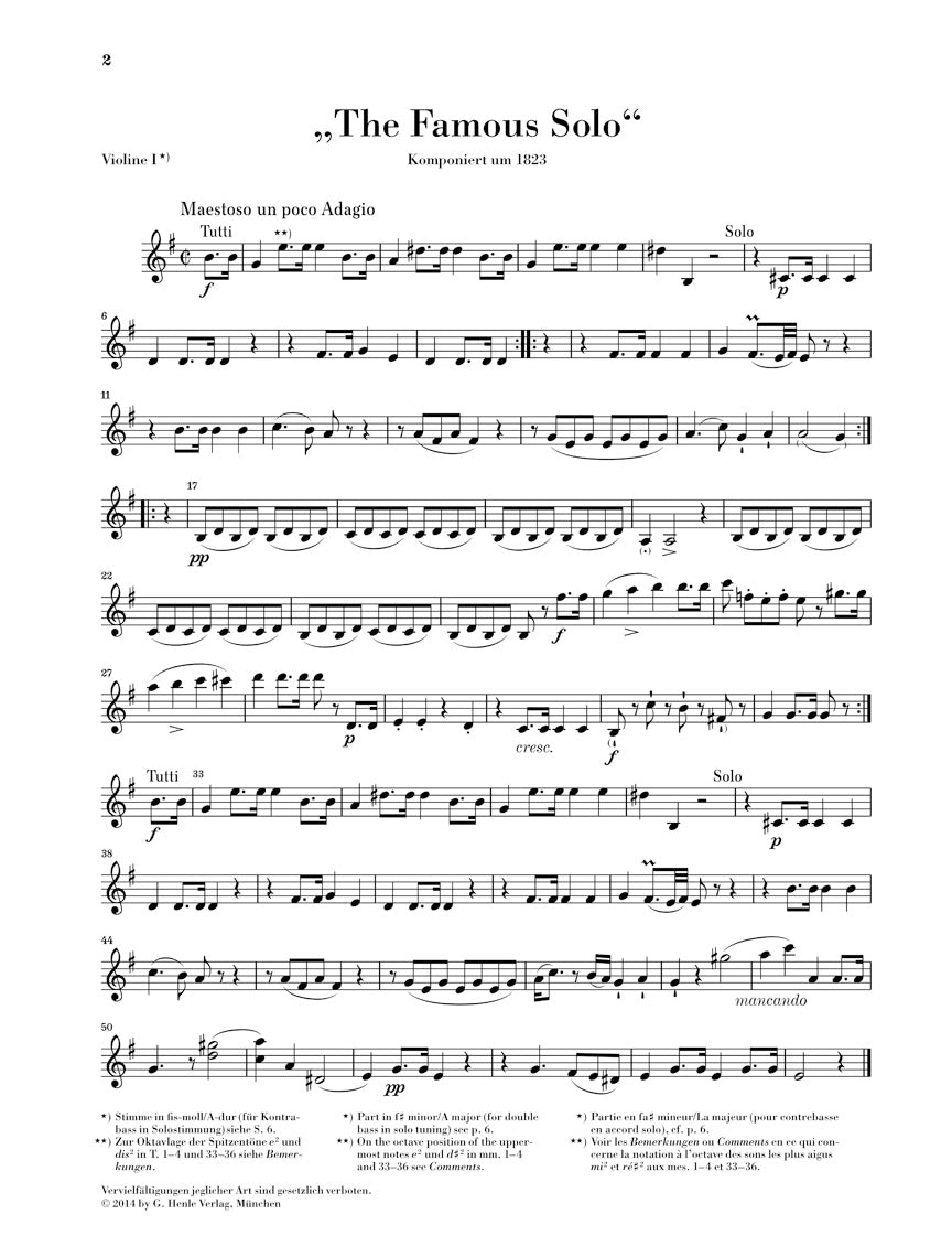 Dragonetti: "The Famous Solo" in E Minor