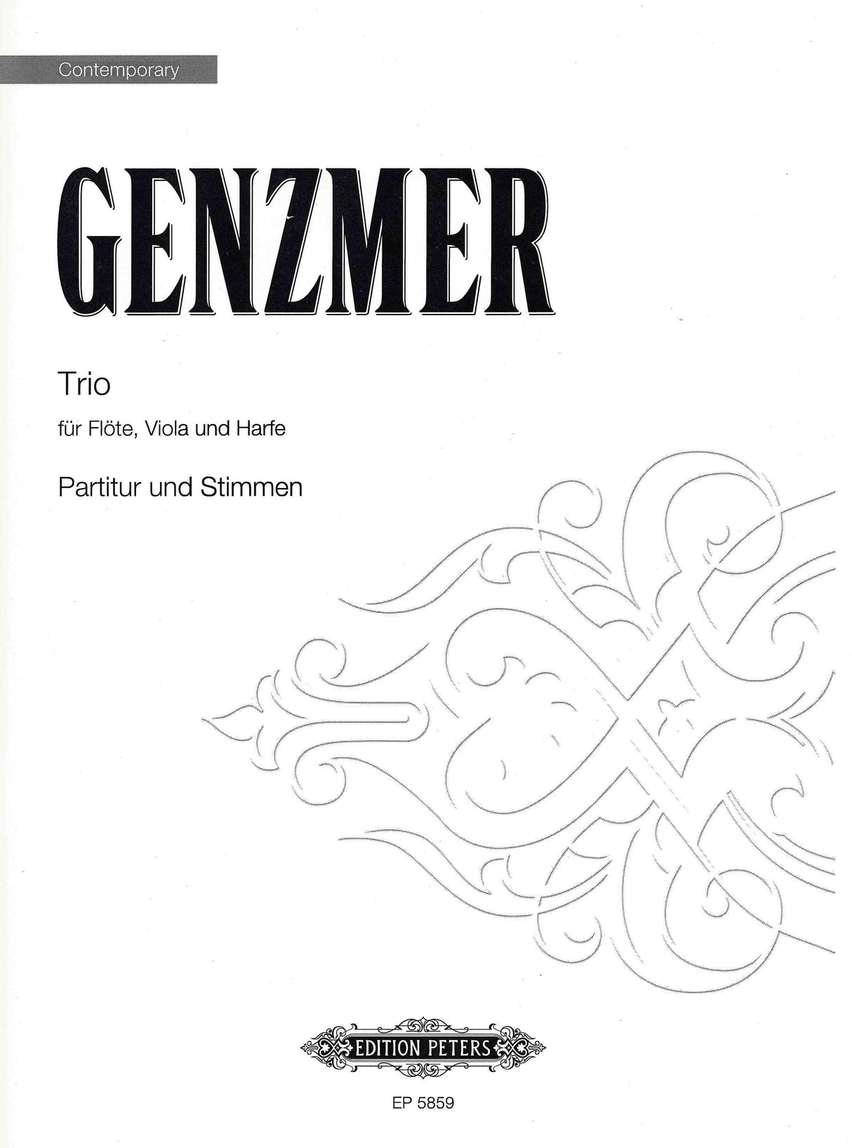 Genzmer: Trio for Flute, Viola, and Harp
