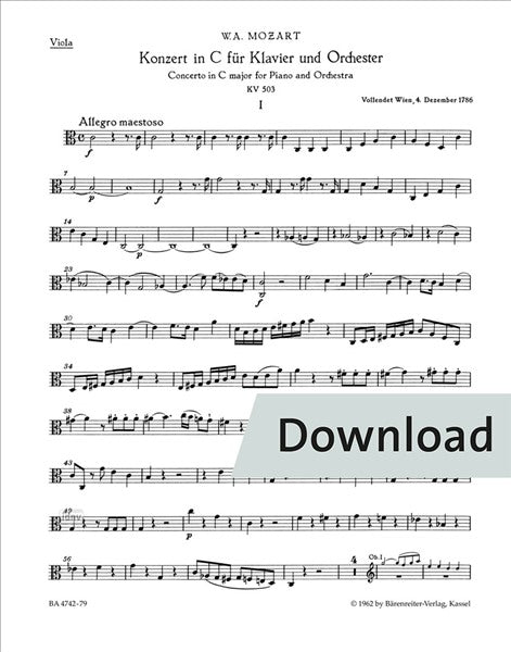 Mozart: Piano Concerto No. 25 in C Major, K. 503