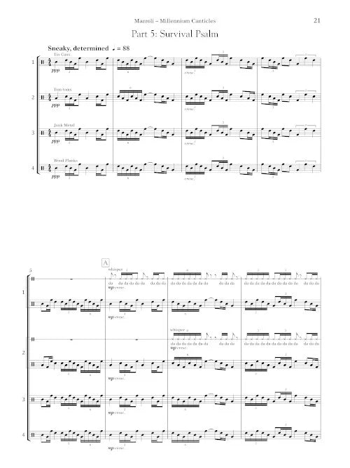 Mazzoli: Millennium Canticles (for percussion quartet)